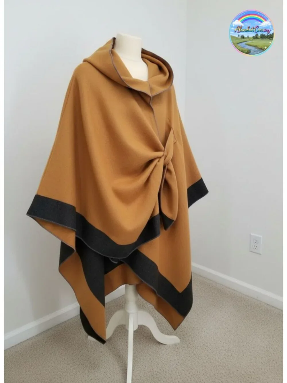Women's Reversible Open Front Shawl Wrap Poncho Cape Soft Casual Cardigan